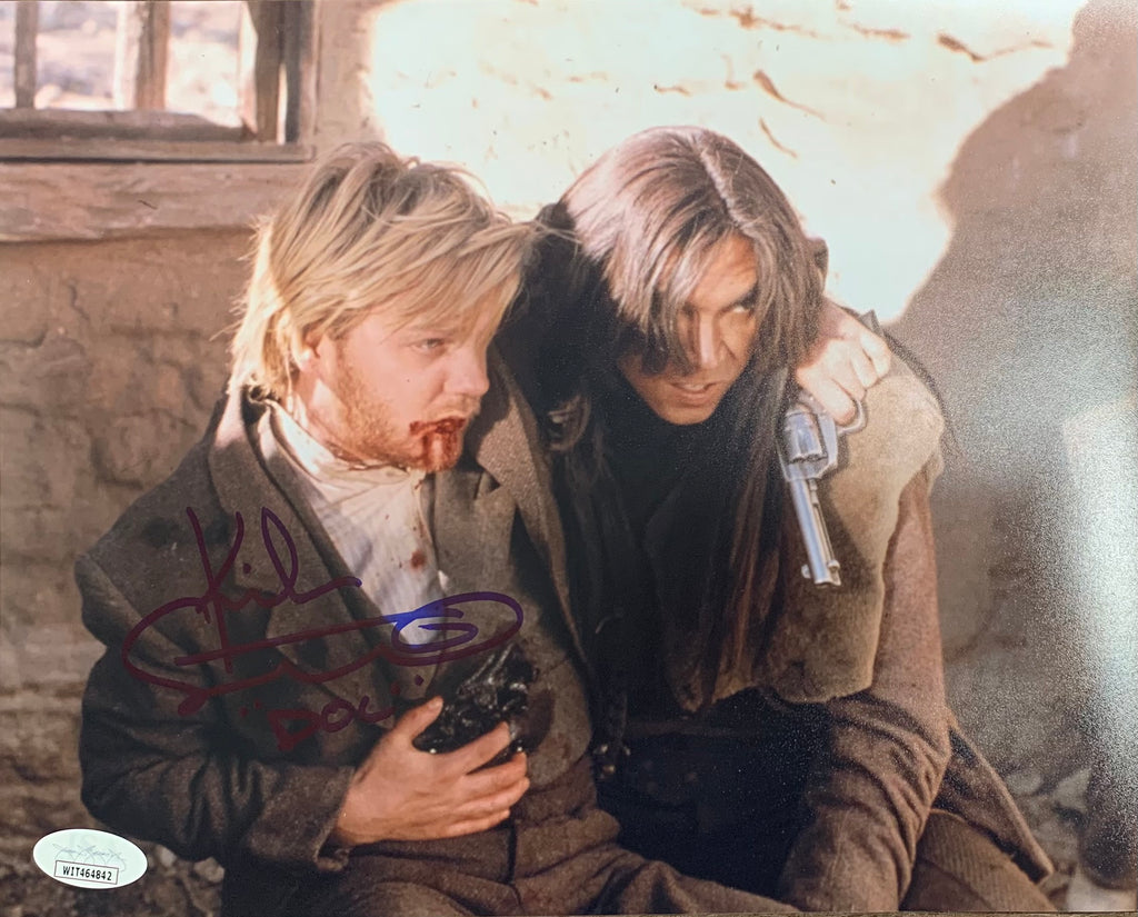 Kiefer Sutherland auto inscribed signed 8x10 photo Young Guns Doc Scurlock JSA