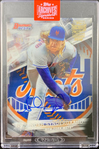 Noah Syndergaard auto signed on Card 2 of 5 New York Mets Topps Archives - JAG Sports Marketing