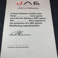 Chris Godwin autographed signed Game Used Gloves NFL Tampa Bay Buccaneers LOA - JAG Sports Marketing