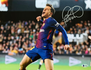 Philipe Coutinho autographed signed 11x14 Barcelona Beckett COA - JAG Sports Marketing