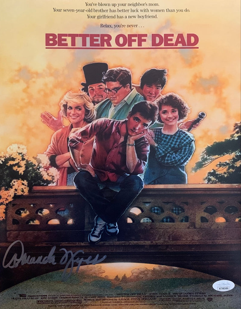 Amanda Wyss autographed signed 11x14 photo Better Off Dead JSA Witness