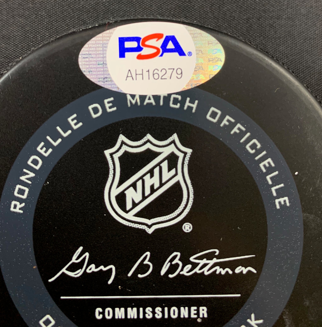 Mike Richter autographed signed authentic puck NHL New York Rangers PSA COA - JAG Sports Marketing