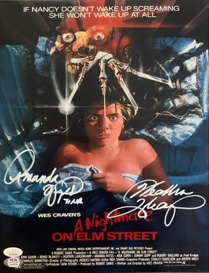 Heather Langenkamp Amanda Wyss signed 11x14 photo A Nightmare on Elm Street JSA