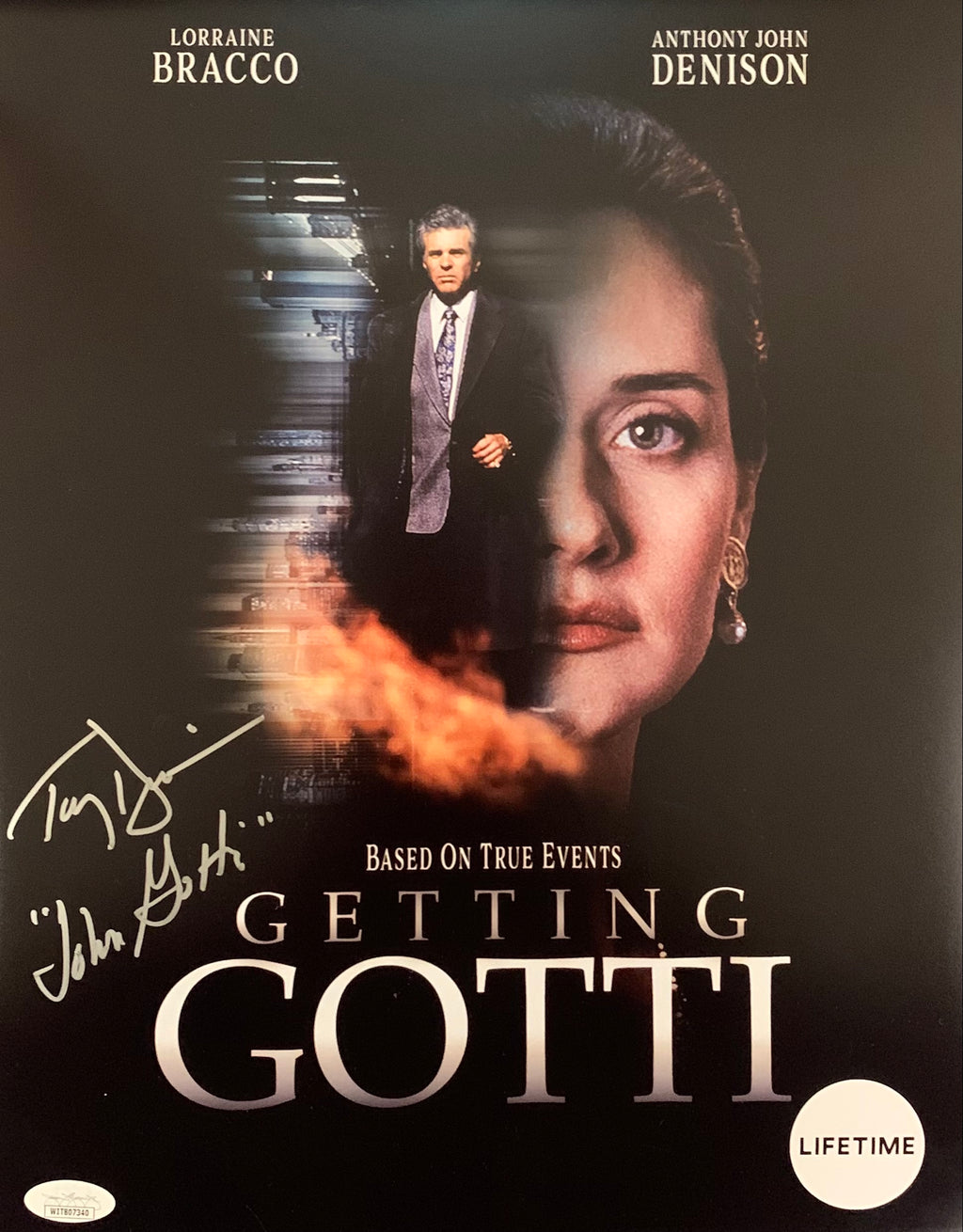 Tony Denison autographed signed inscribed 11x14 photo Getting Gotti JSA Witness