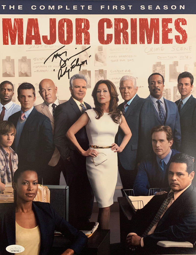 Tony Denison autographed signed inscribed 11x14 photo Major Crimes JSA Witness