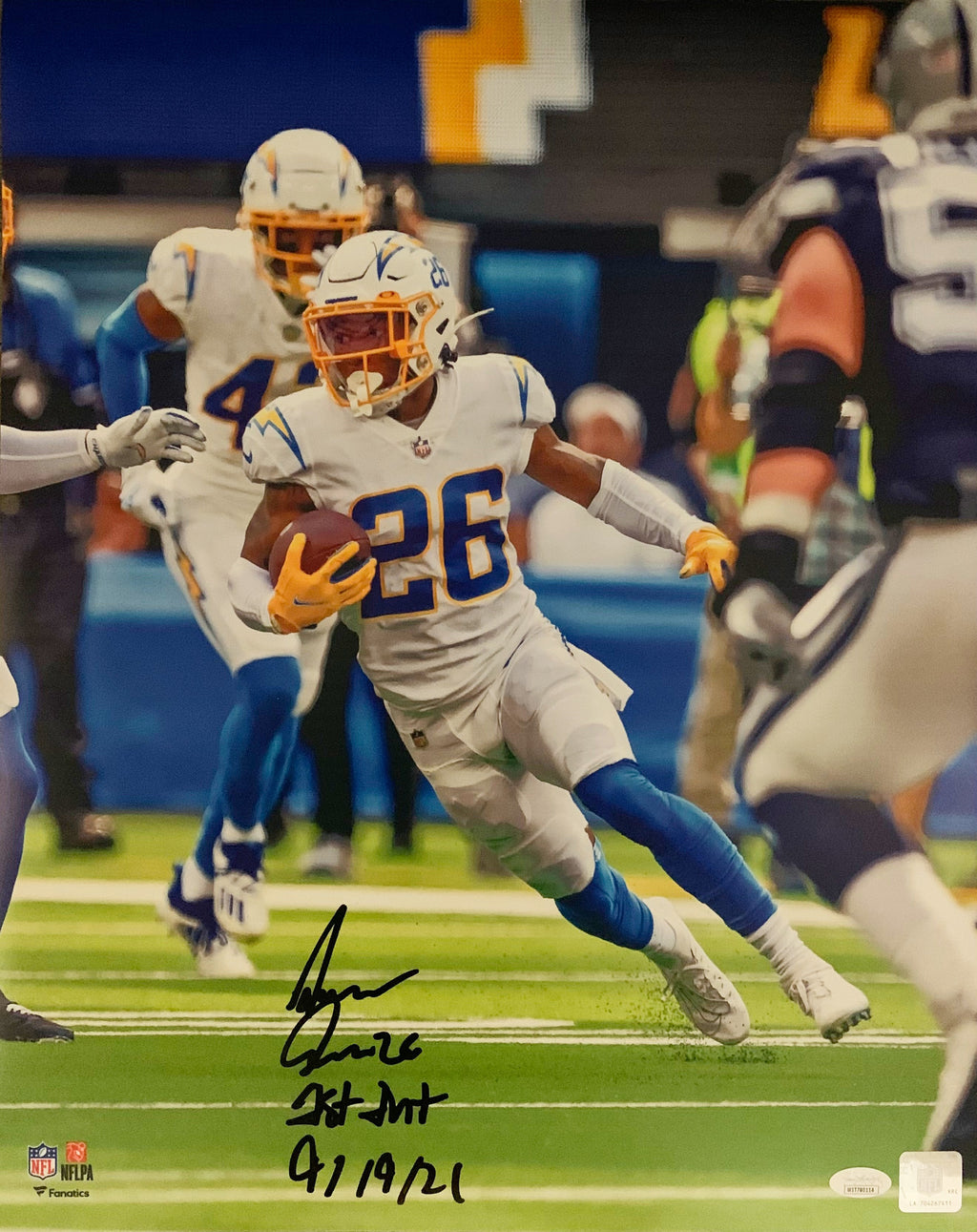 Asante Samuel Jr. autographed signed inscribed 16x20 photo NFL Los Angeles Chargers JSA