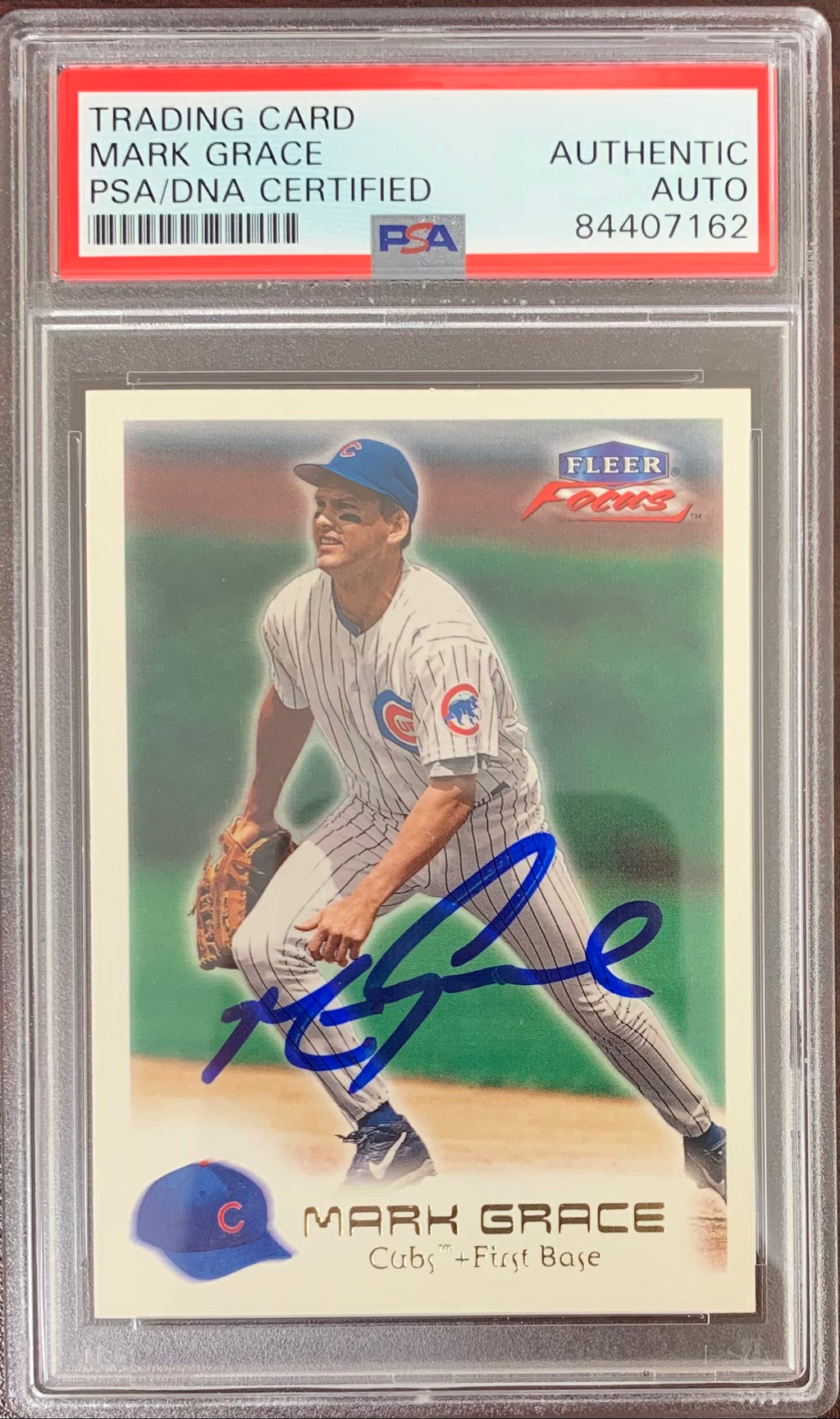 Mark Grace auto signed card Donruss #199 1991 Chicago Cubs PSA