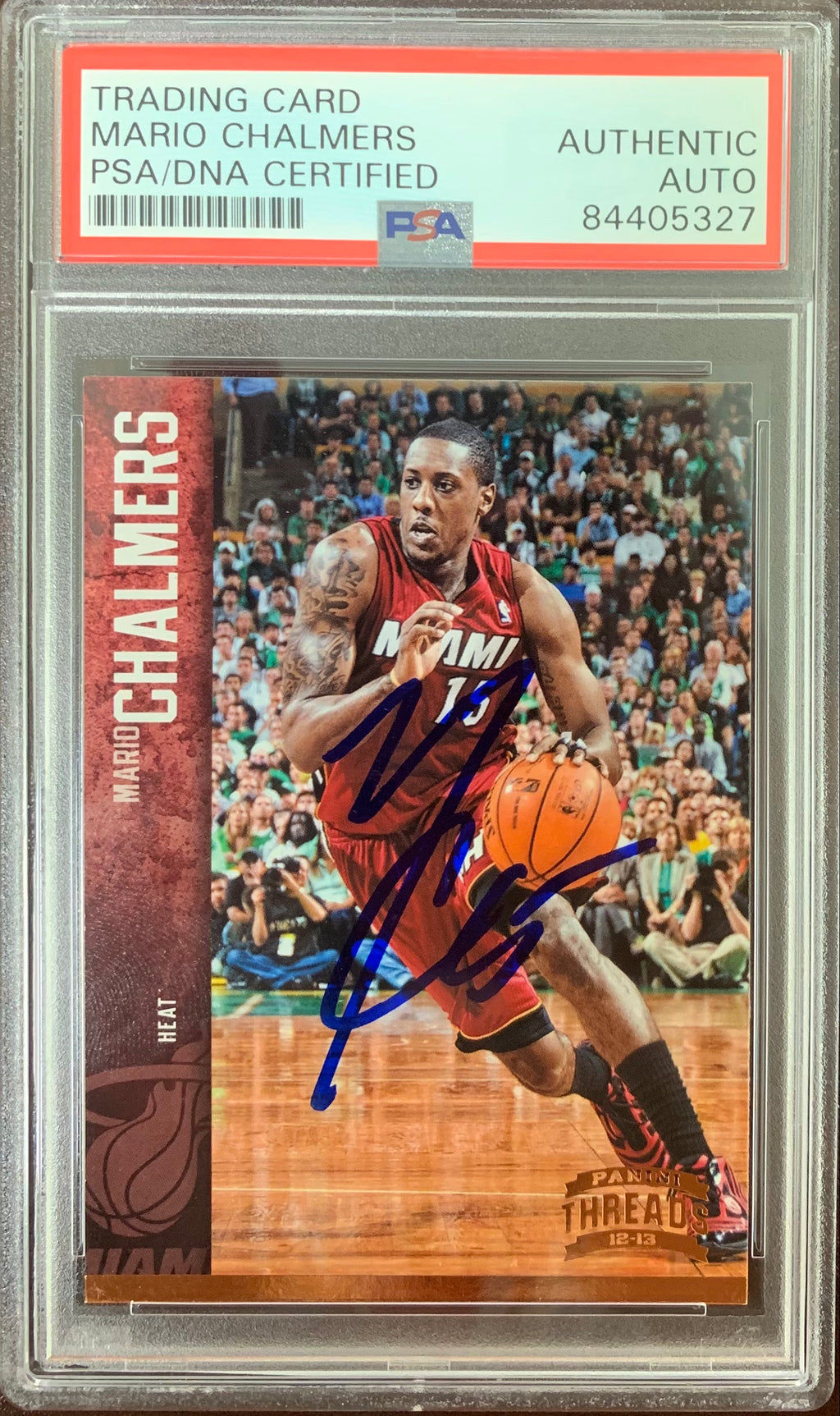 Mario Chalmers auto signed 2012 Panini #79 card Miami Heat PSA Encapsulated