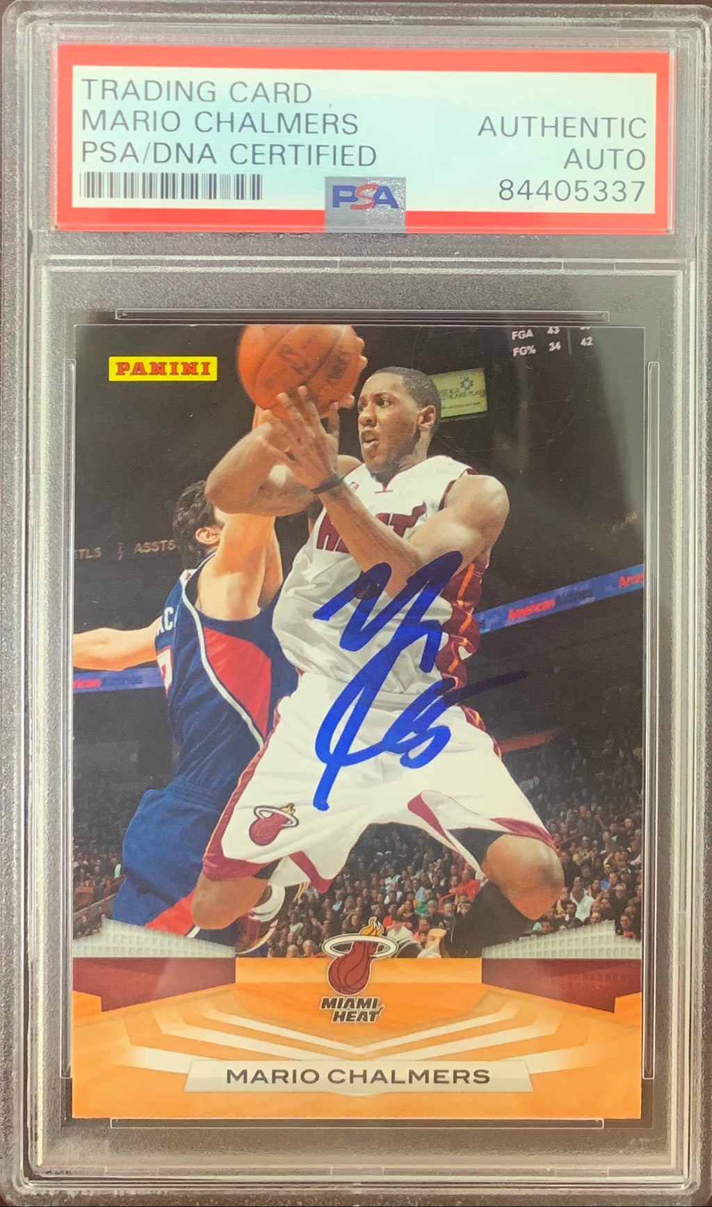 Mario Chalmers auto signed 2009 Panini #131 card Miami Heat PSA Encapsulated