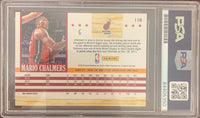 Mario Chalmers auto signed 2012 NBA Hoops #116 card Miami Heat PSA Encapsulated