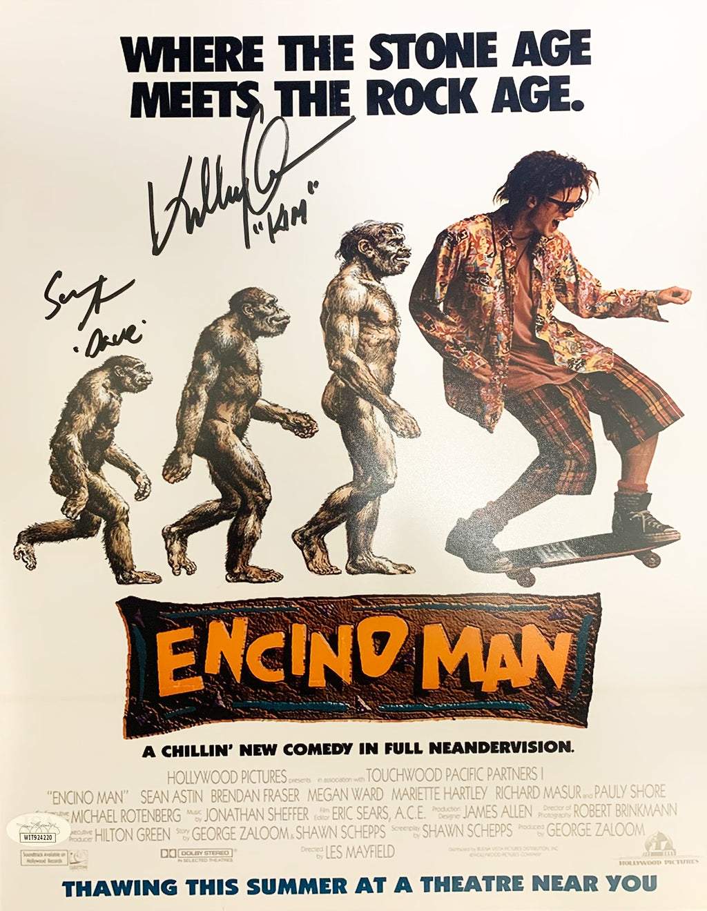 Sean Astin Jonathan KeQuan signed inscribed Encind Man 11x14 Photo JSA Witness
