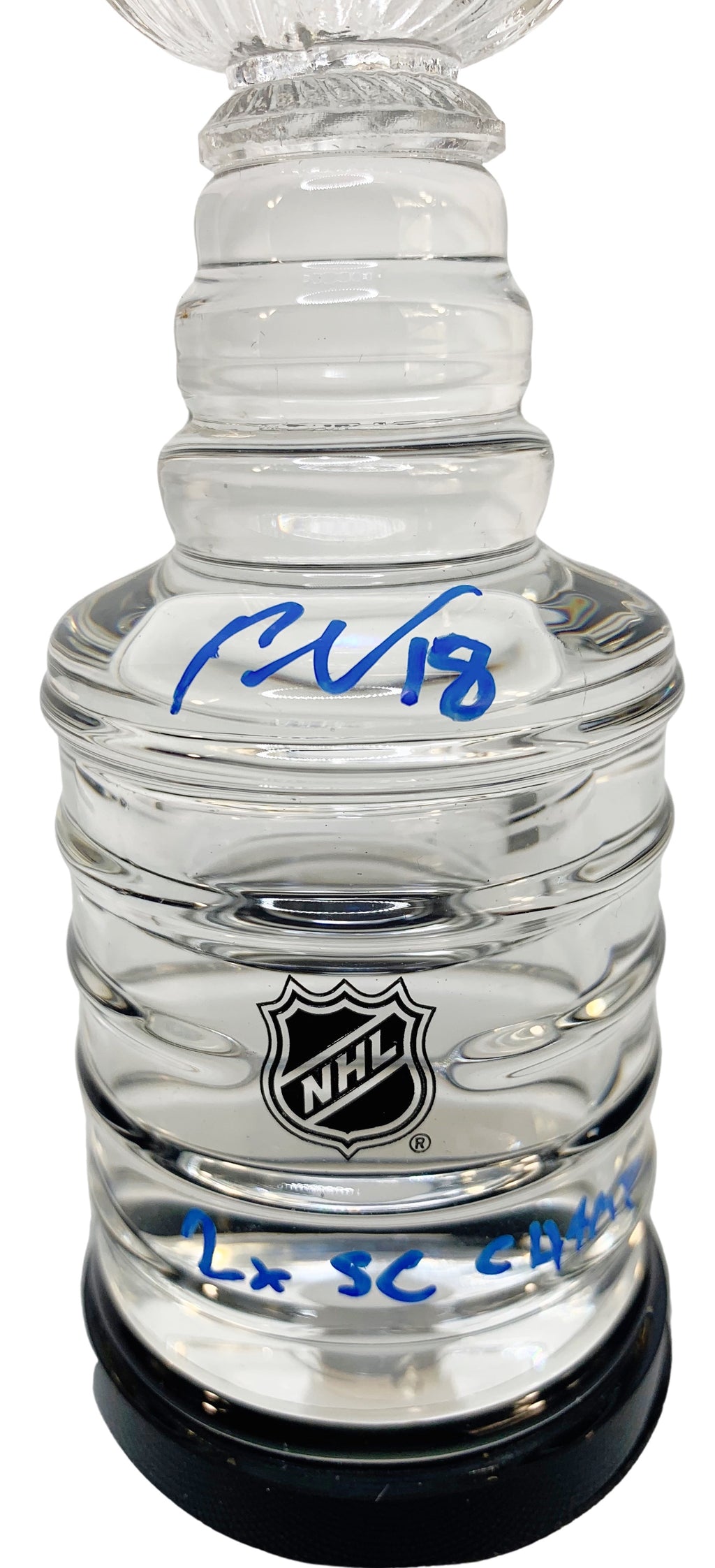 Ondrej Palat autograph insc Mini Stanley Cup TB Lightning JSA Game Used Ice