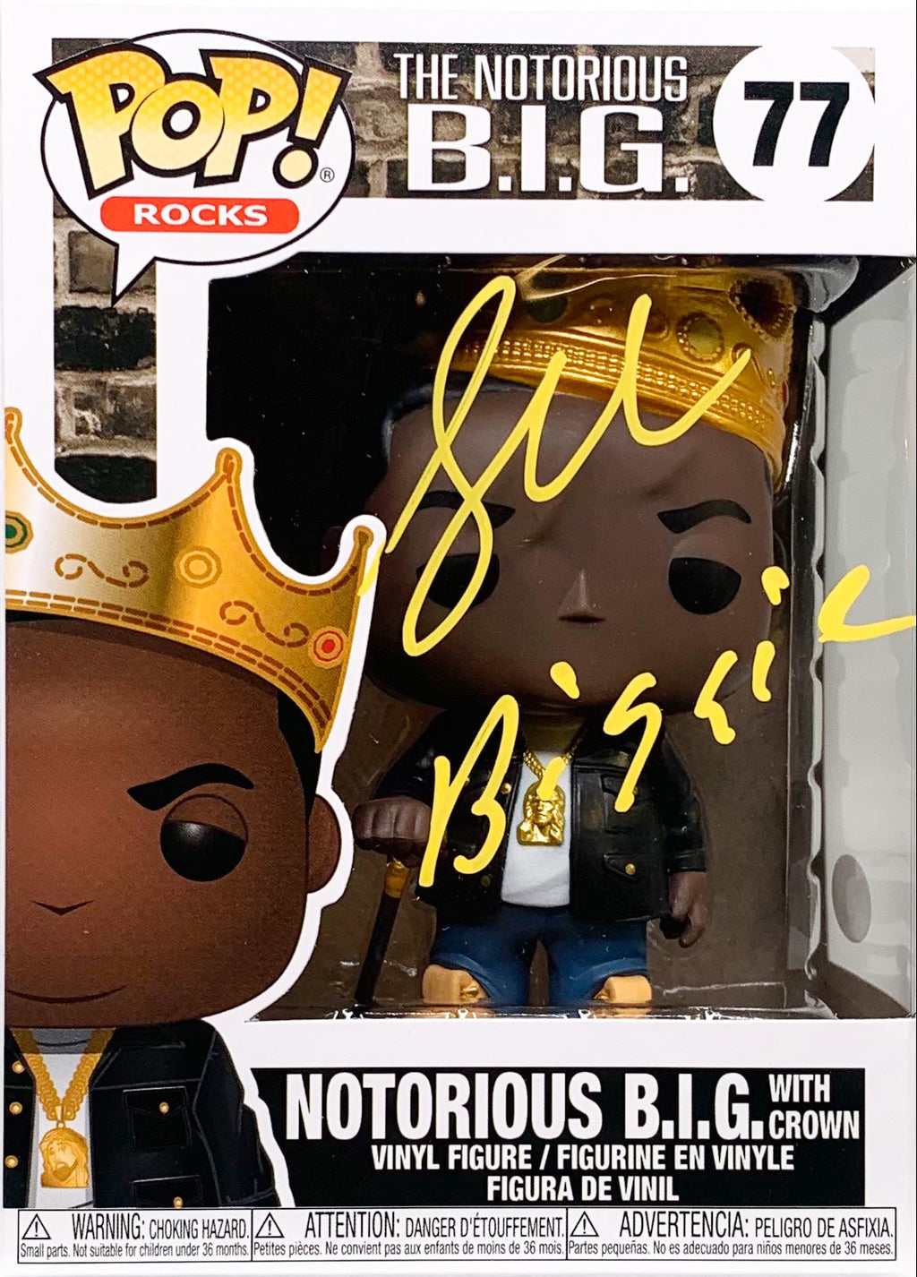 Jamal Woolard autographed signed inscribed Funko Pop #77 JSA Witness Biggie