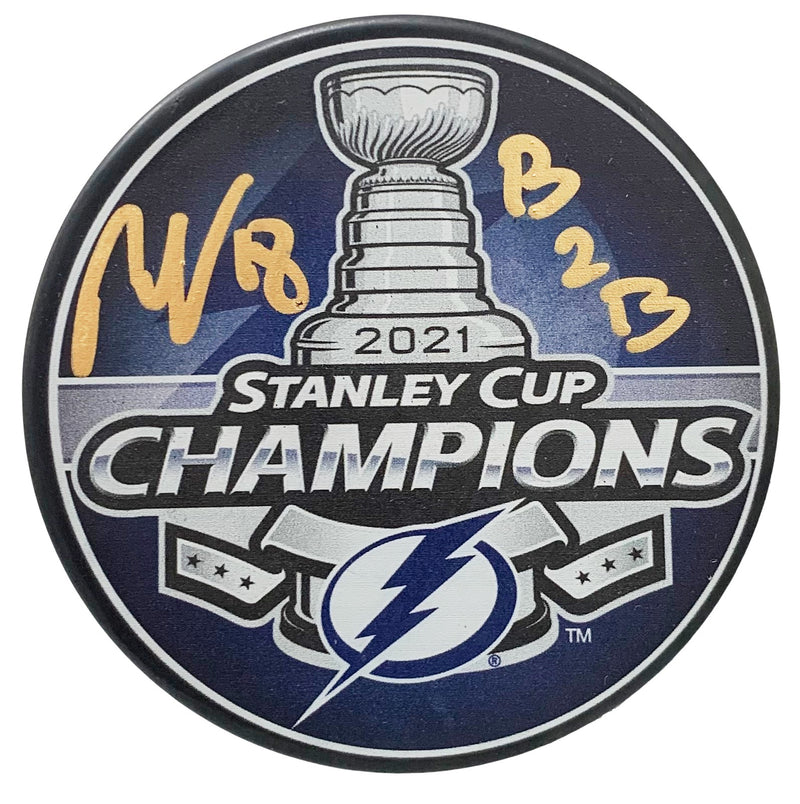 Ondrej Palat autograph inscribed Stanley Cup puck Tampa Bay Lightning JSA COA