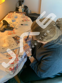Kathleen Turner Ted White signed inscribed 11x14 photo Romancing the Stone JSA