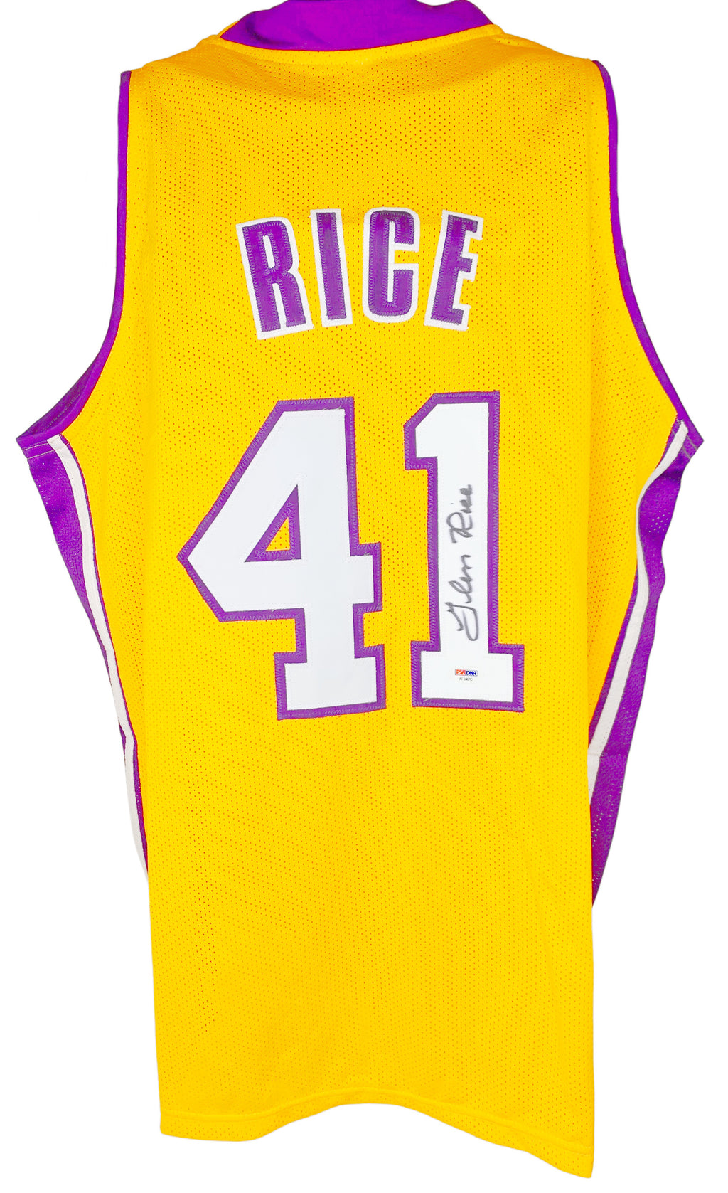 Glen Rice autographed signed jersey NBA Los Angeles Lakers PSA COA G-Money