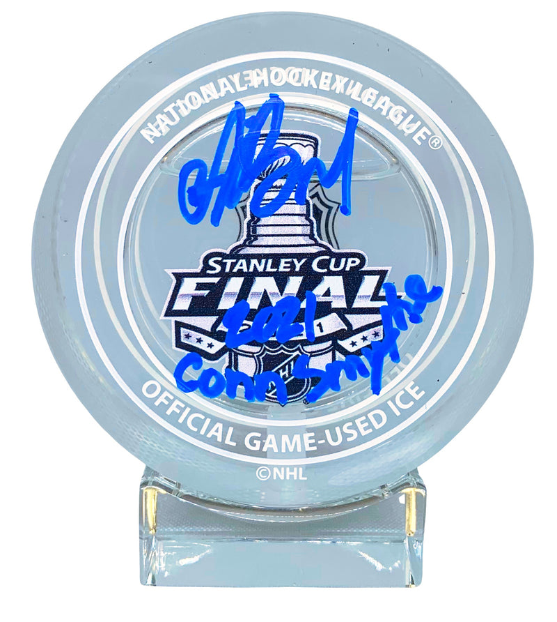 Andrei Vasilevskiy autographed signed inscribed Stanley Cup Game Used Ice Puck Tampa Bay Lightning JSA COA