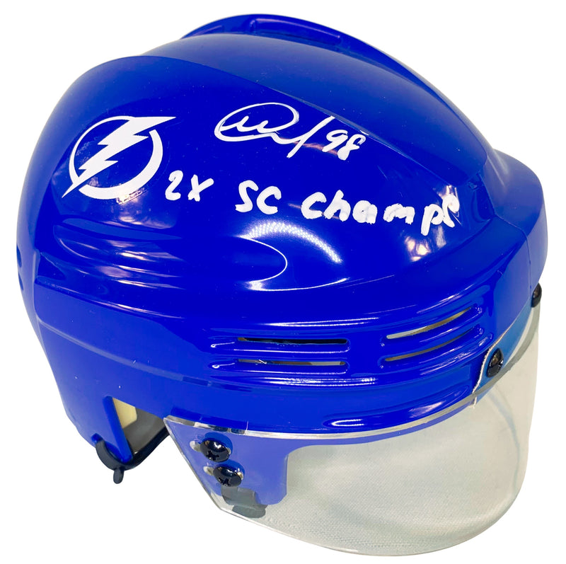 Mikhail Sergachev signed inscribed mini helmet NHL Tampa Bay Lightning JSA COA