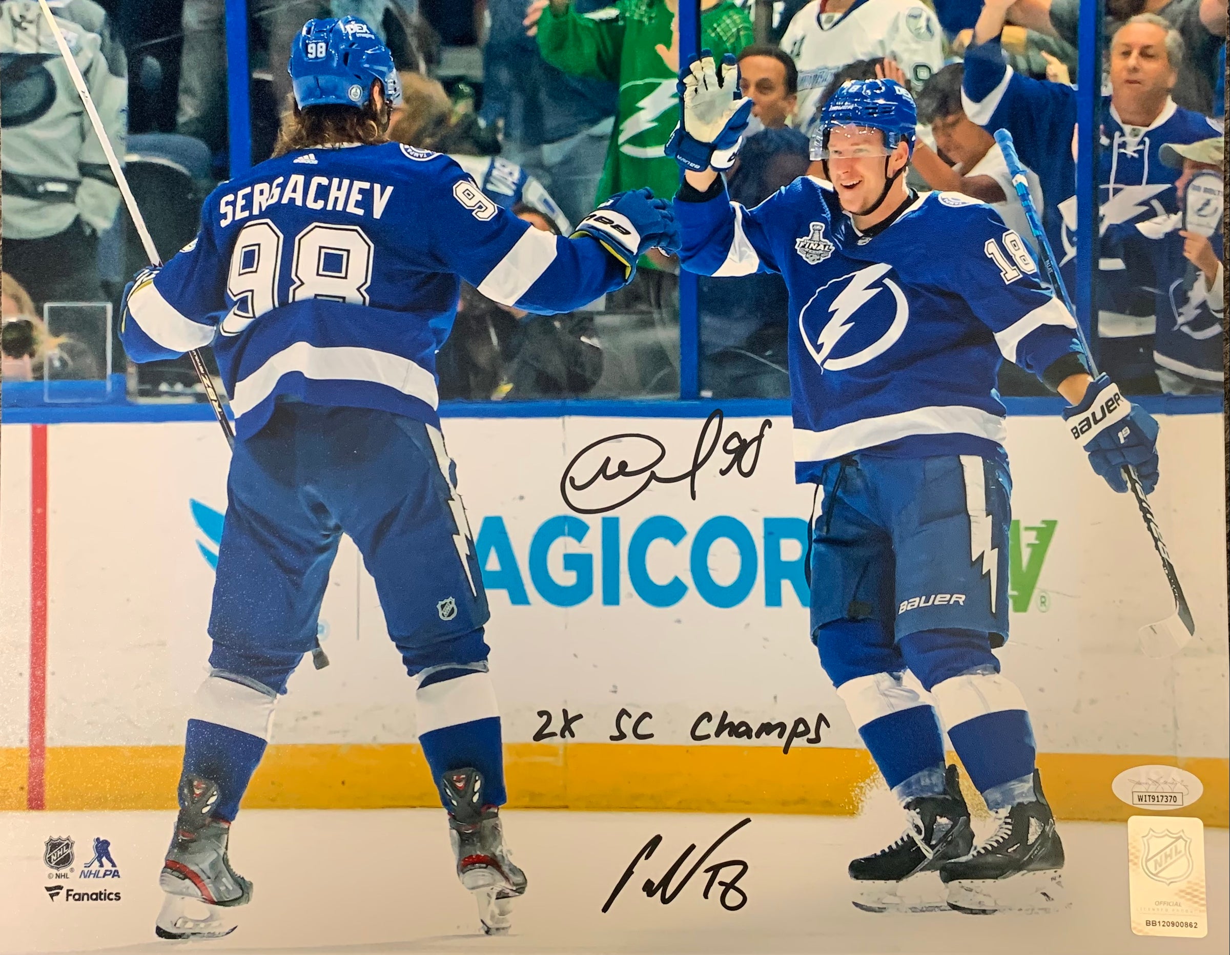 Ondrej Palat autograph insc Mini Stanley Cup TB Lightning JSA Game