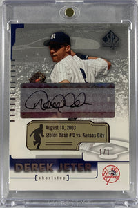 Derek Jeter autographed signed Card 1/1 NY Yankees 2004 SP Authentic Upper Deck - JAG Sports Marketing