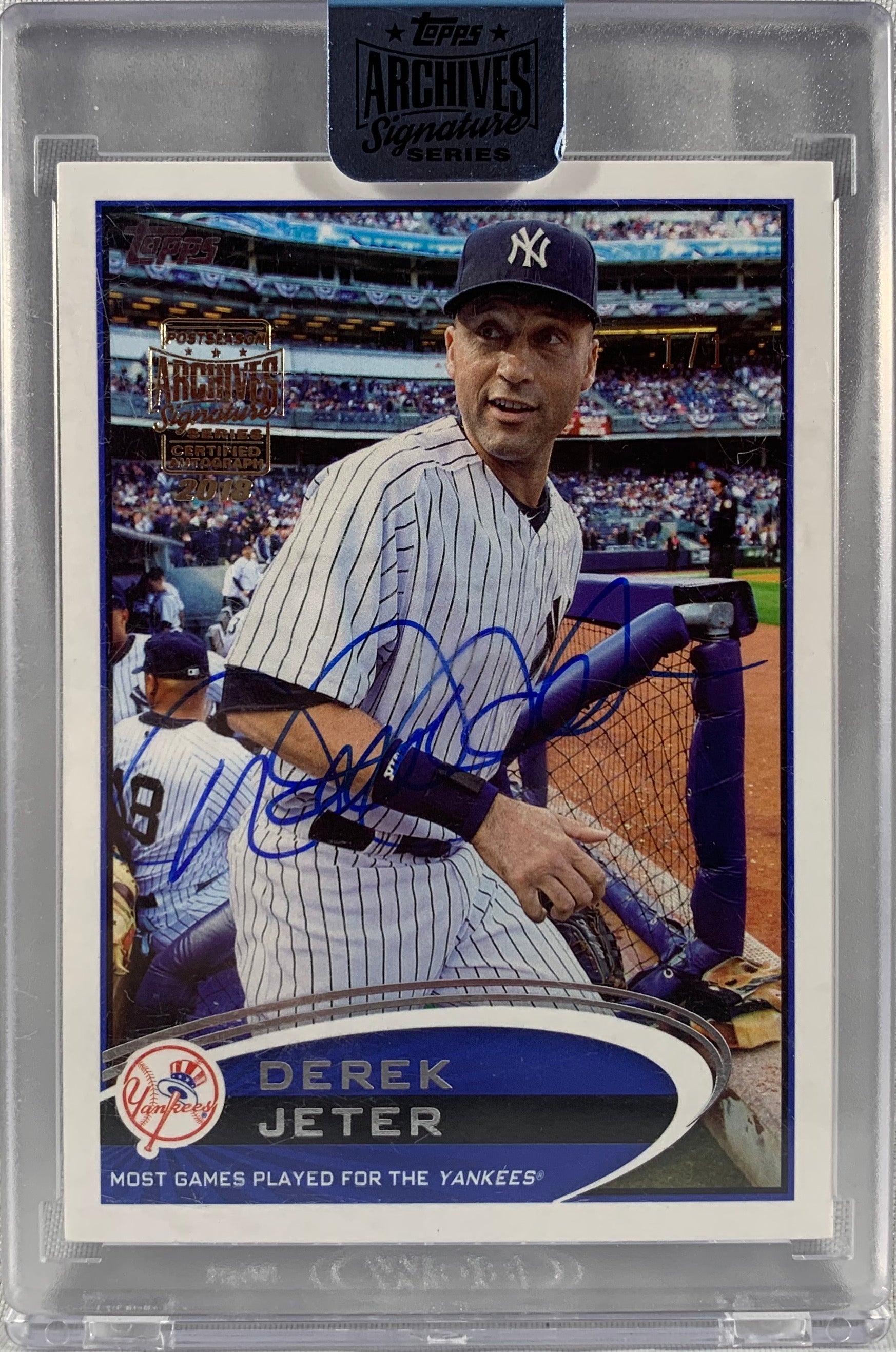 Derek Jeter autographed signed Card 1/1 NY Yankees 2020 Topps Archives –  JAG Sports Marketing