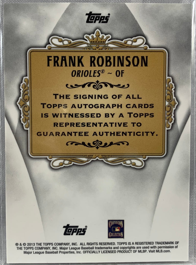 Frank Robinson autograph signed Card 1/1 Baltimore Orioles 2013 Topps - JAG Sports Marketing