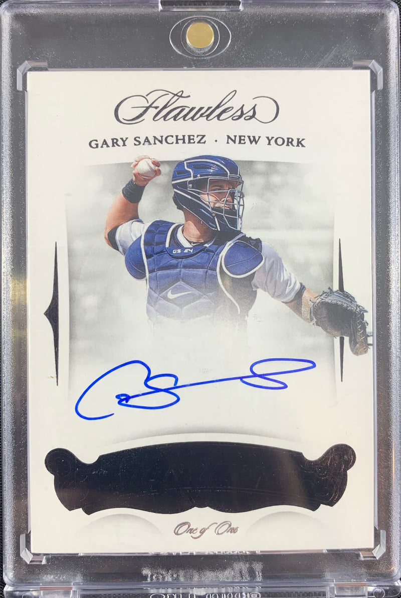 Gary Sanchez autographed signed Card 1/1 New York Yankees 2018 Panini Flawless - JAG Sports Marketing