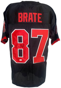 CAMERON BRATE SIGNED CUSTOM BLACK COLLEGE STYLE AUTOGRAPHED JERSEY PSA COA