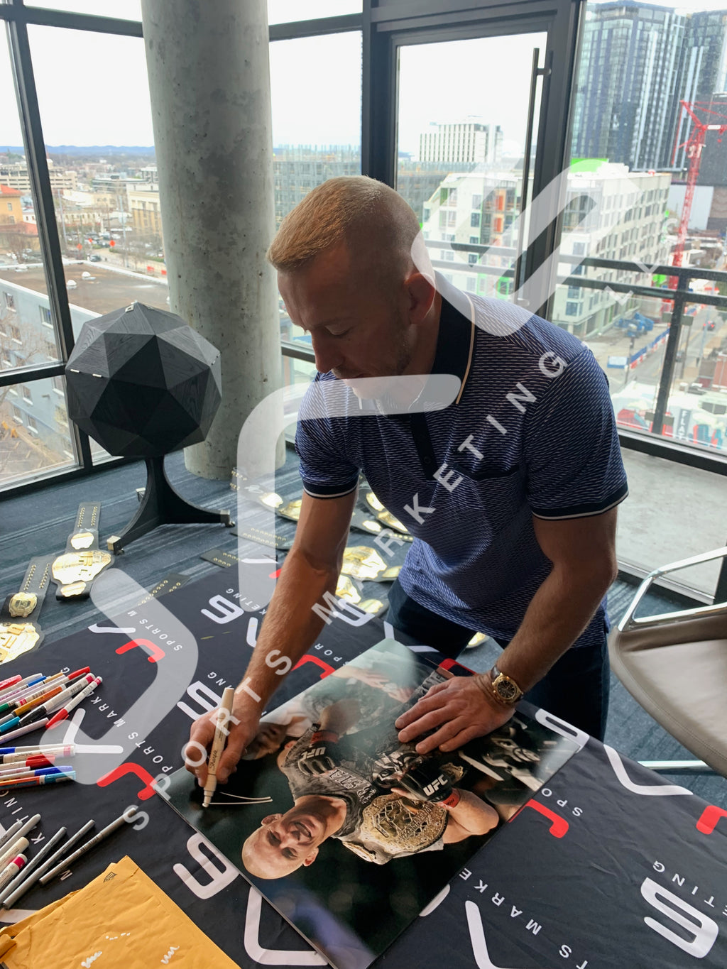Georges St-Pierre autographed signed 16x20 photo UFC JSA Witness