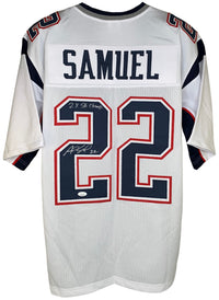 ASANTE SAMUEL SR. SIGNED INSCRIBED CUSTOM WHITE PRO STYLE AUTOGRAPHED JERSEY JSA COA