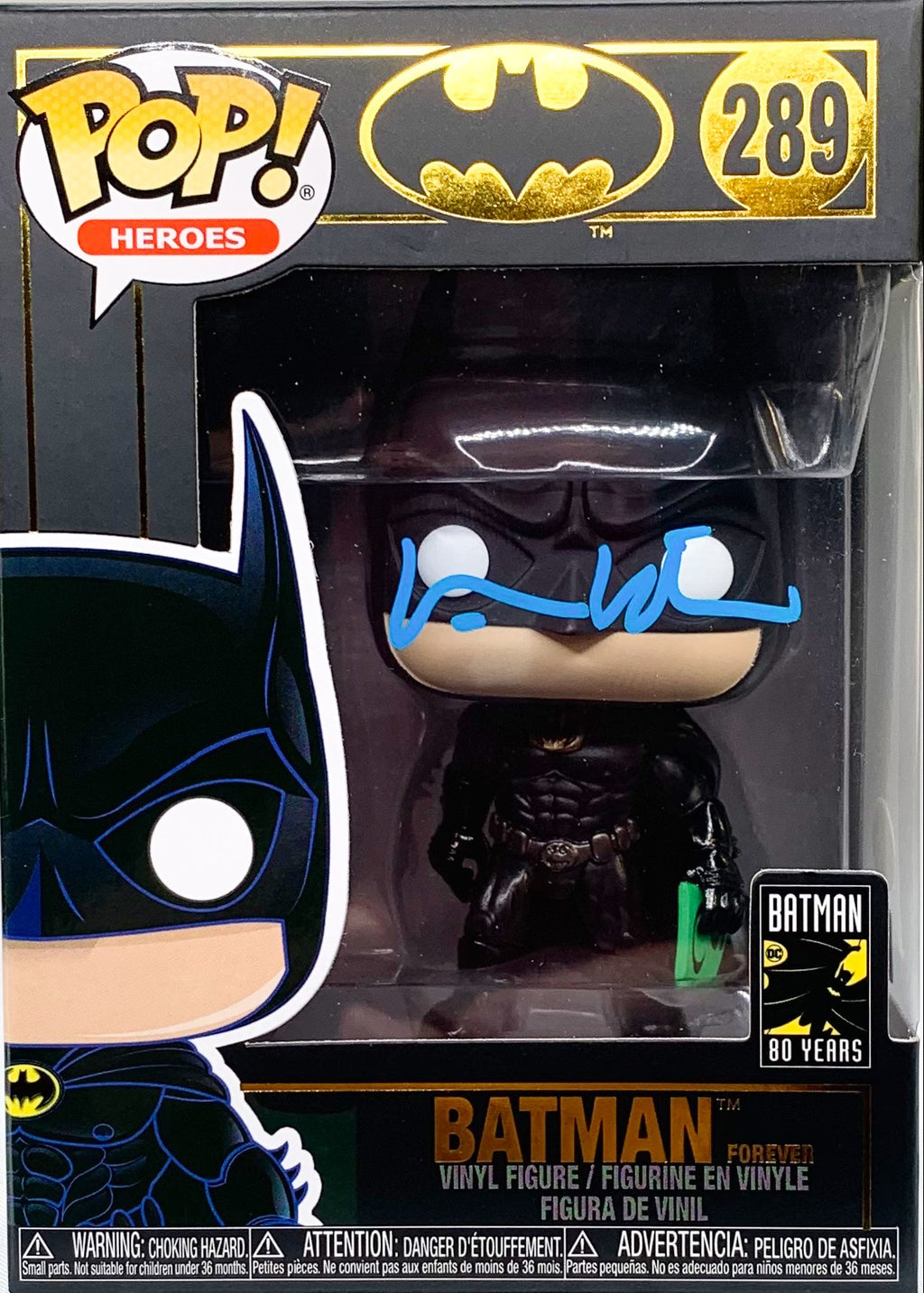 Val Kilmer autographed signed Funko Pop #289 Batman Forever JSA COA Tombstone