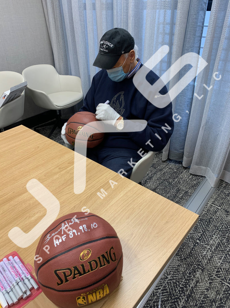 Lenny Wilkens signed inscribed basketball NBA St. Louis Hawks JSA Witness - JAG Sports Marketing