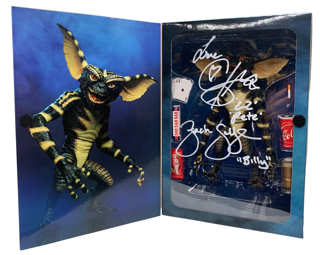 Corey Feldman & Zach Galligan signed inscribed Gremlins NECA Action Figure JSA