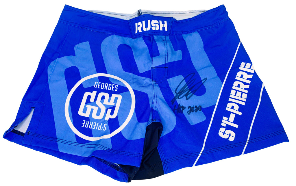 Georges St-Pierre autographed signed inscribed trunks UFC JSA Witness GSP