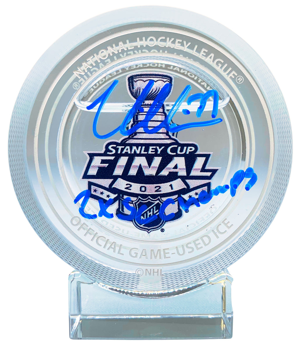 Ondrej Palat autograph insc Mini Stanley Cup TB Lightning JSA Game