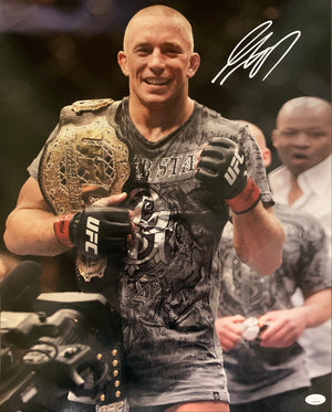 Georges St-Pierre autographed signed 16x20 photo UFC JSA Witness