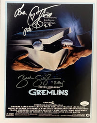 Corey Feldman Zach Galligan signed inscribed 11x14 photo Gremlins JSA Witness