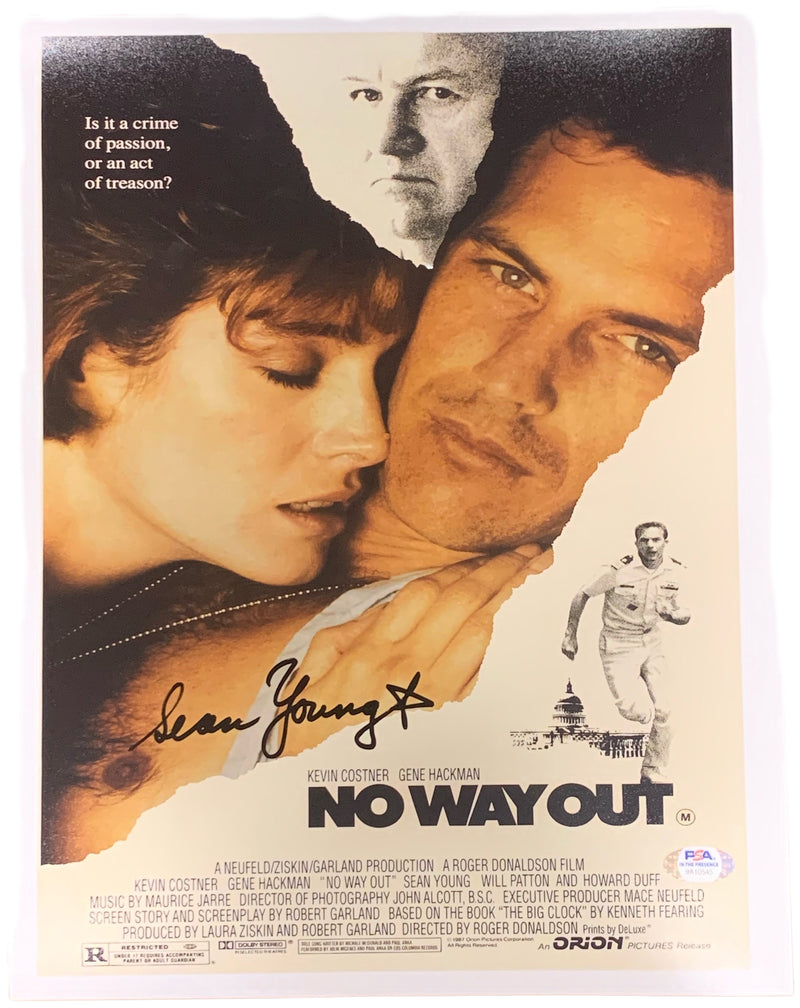Sean Young autographed signed 11x14 photo No Way Out Kevin Costner PSA Witness - JAG Sports Marketing