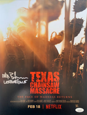 Mark Burnham signed inscribed 11x14 Photo Texas Chainsaw Massacre JSA Witness