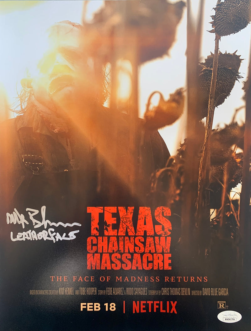 Mark Burnham signed inscribed 11x14 Photo Texas Chainsaw Massacre JSA Witness