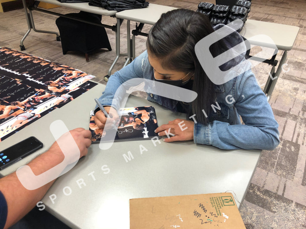 Cynthia Calvillo autographed signed 8x10 photo UFC Strawweight PSA COA - JAG Sports Marketing