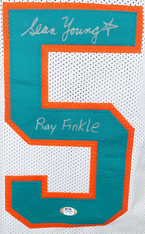 SEAN YOUNG "RAY FINKLE" SIGNED INSCRIBED CUSTOM WHITE AUTOGRAPHED INSCRIBED JERSEY PSA COA ACE VENTURA