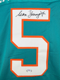 SEAN YOUNG "RAY FINKLE" SIGNED CUSTOM TEAL AUTOGRAPHED JERSEY PSA COA ACE VENTURA