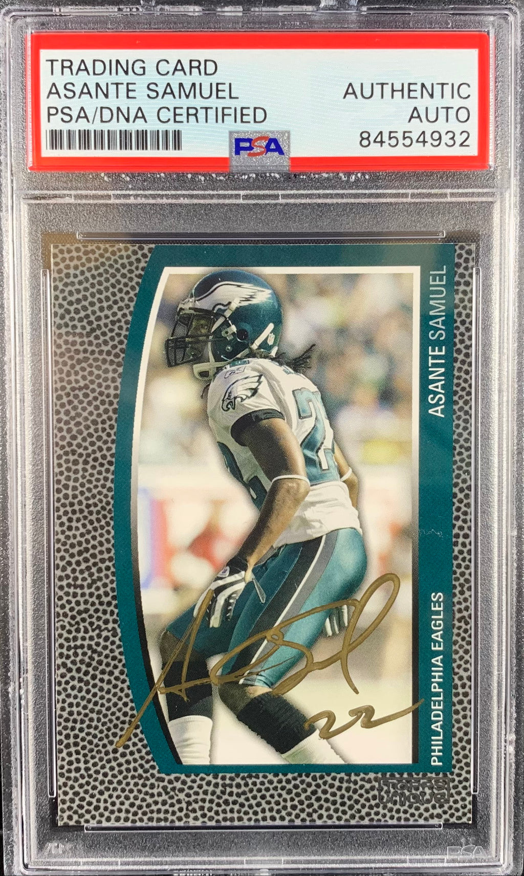 Asante Samuel auto card Topps Unique 2009 #53 Philadelphia Eagles PSA Encap