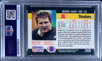 Merril Hoge auto 1989 Pro Set card #268 Pittsburgh Steelers PSA Encapsulated