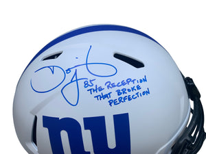 David Tyree autographed signed inscribed Full Size Replica Helmet Giants JSA