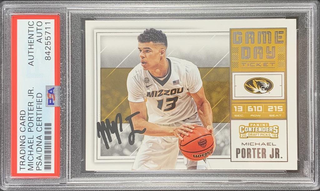 Michael Porter Jr. signed RC Panini Contenders Mizzou Tigers PSA Encapsulated - JAG Sports Marketing