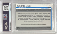 Georges St-Pierre autographed signed 2019 Topps Chrome card UFC PSA Encapsulated