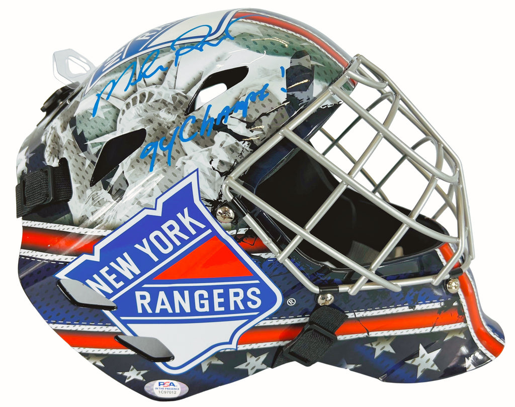 Mike Richter autographed inscribed Full Sized mask NHL New York Rangers JSA COA