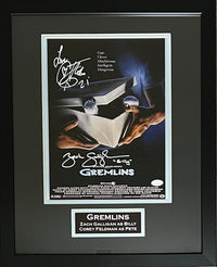 Corey Feldman Zach Galligan signed inscribed framed 11x14 photo Gremlins JSA COA